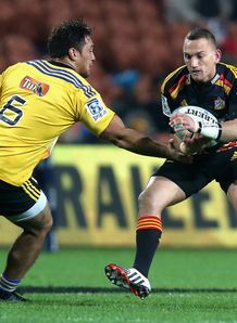 Chiefs fly half Aaron Cruden against the Hurricanes Chiefs fly half Aaron Cruden against the Hurricanes
