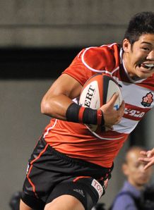 Japan s Yoshikazu Fujita C scores a try against Samoa Japan s Yoshikazu Fujita C scores a try against Samoa