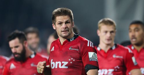 Richie McCaw C of the Crusaders leaves the field Richie McCaw C of the Crusaders leaves the field