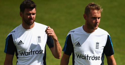 James Anderson and Stuart Broad toiled during India's second innings at Lord's