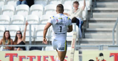 RUGBY LEAGUE JOEL MOON OF LEEDS RHINOS GOES OVER FOR A TRY DURING THE TETLEY'S CHALLENGE RUGBY LEAGUE JOEL MOON OF LEEDS RHINOS GOES OVER FOR A TRY DURING THE TETLEY'S CHALLENGE