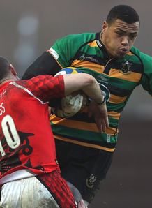 Luther Burrell Northampton v London Irish Aviva Premiership 2014