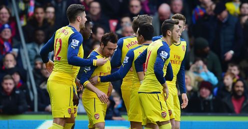 Arsenal beat Palace to go third