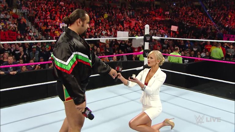 Summer Rae Proposes To Rusev Video Watch Tv Show Sky Sports 5247