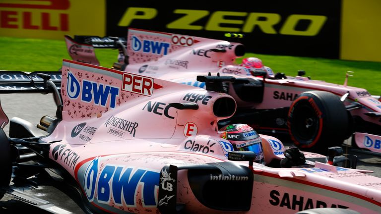 Image result for force india 2017 collide