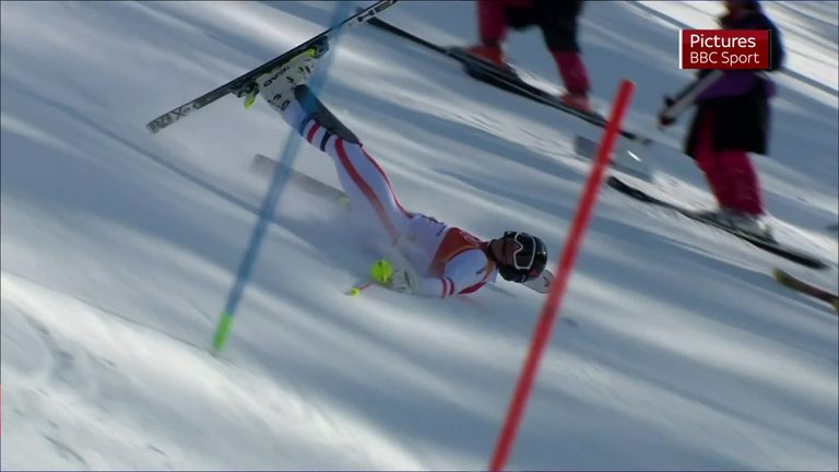 Downhill skier crashes into cameraman | Video | Watch TV Show | Sky Sports