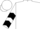 White, black spade, black chevrons on sleeves, white cap