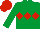 EMERALD GREEN, red triple diamond, red cap