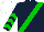 Dark Blue, Green Sash, Green Chevrons on Sleeves, White Cap