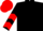 Black, Red LO, Red Chevrons on Sleeves, Red Cap