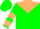 Green, Beige Yoke and 'SF', Beige Chevrons on Sleeves, Green Cap