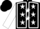 Black, White Stars, White Seams on Sleeves, Black Cap