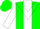Green, White Panel, White Chevron on Sleeves, Green Cap
