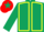 Dark Green, Yellow seams, Dark Green sleeves, Red cap, Dark Green star