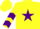 Yellow, Purple Star, Purple Chevrons on Sleeves