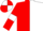 RED and WHITE (halved), RED sleeves, WHITE armlets, quartered cap