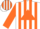 White, Orange Triangle, Orange Stripes on Sleeves