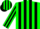 Green, Black Stripes
