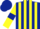 Dark Blue and Yellow stripes, Yellow sleeves, Dark Blue armlets