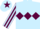 Light Blue, Maroon triple diamond, striped sleeves and star on cap