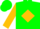 Green, gold diamond E H, gold diamond sleeves