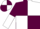 MAROON & WHITE QUARTERED, halved sleeves, quartered cap