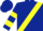 Dark Blue, Yellow sash, hooped sleeves