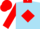Sky Blue, Red Collar and Diamond, Red Sleeves, Red Cap
