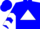 Blue, Blue & White VH on White Triangle, White Chevrons on Sleeves