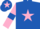 Royal Blue, Pink star, Pink sleeves, Royal Blue armlets, Royal Blue cap, Pink star