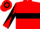 Red, Black hoop, diabolo on sleeves