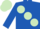Royal Blue, large Light Green spots, Royal Blue sleeves, Light Green cap