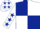 Dark Blue and White (quartered), White sleeves, Dark Blue stars