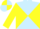 Light Blue and Yellow diabolo, Yellow sleeves, quartered cap