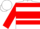 White, Red Hoop, Two Red Hoops on Sleeves