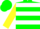 Green, White Hoops, Green Bars on Yellow Sleeves