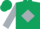 Dark Green, Green C on Silver Diamond, Silver Sleeves