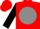 Chinese Red, Black MI on Grey disc, Black Sleeves, Red Cap