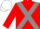 Red, Grey cross belts, White cap