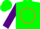 Green, Orange Circle, Purple 'B', Purple Sleeves