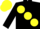 Black, large Yellow spots, Yellow cap