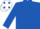 Royal Blue, White cap, Royal Blue spots