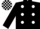 Black, White spots, check cap