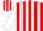 RED, White Circled Ghost & Stripes on Slvs
