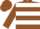 Brown, white Cotton Bole, brown R F brand, white hoops