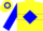 YELLOW, Blue Diamond Hoop, Blue Diamond Hoop on Slvs