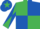 Emerald Green and Royal Blue (quartered), diabolo on sleeves, Royal Blue cap, Emerald Green star