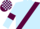 Light blue, maroon sash and armlets, check cap