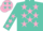 Turquoise, Hot Pink Belt and Stars, White 'ZWP'