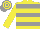 YELLOW & GREY HOOPS, yellow sleeves, hooped cap